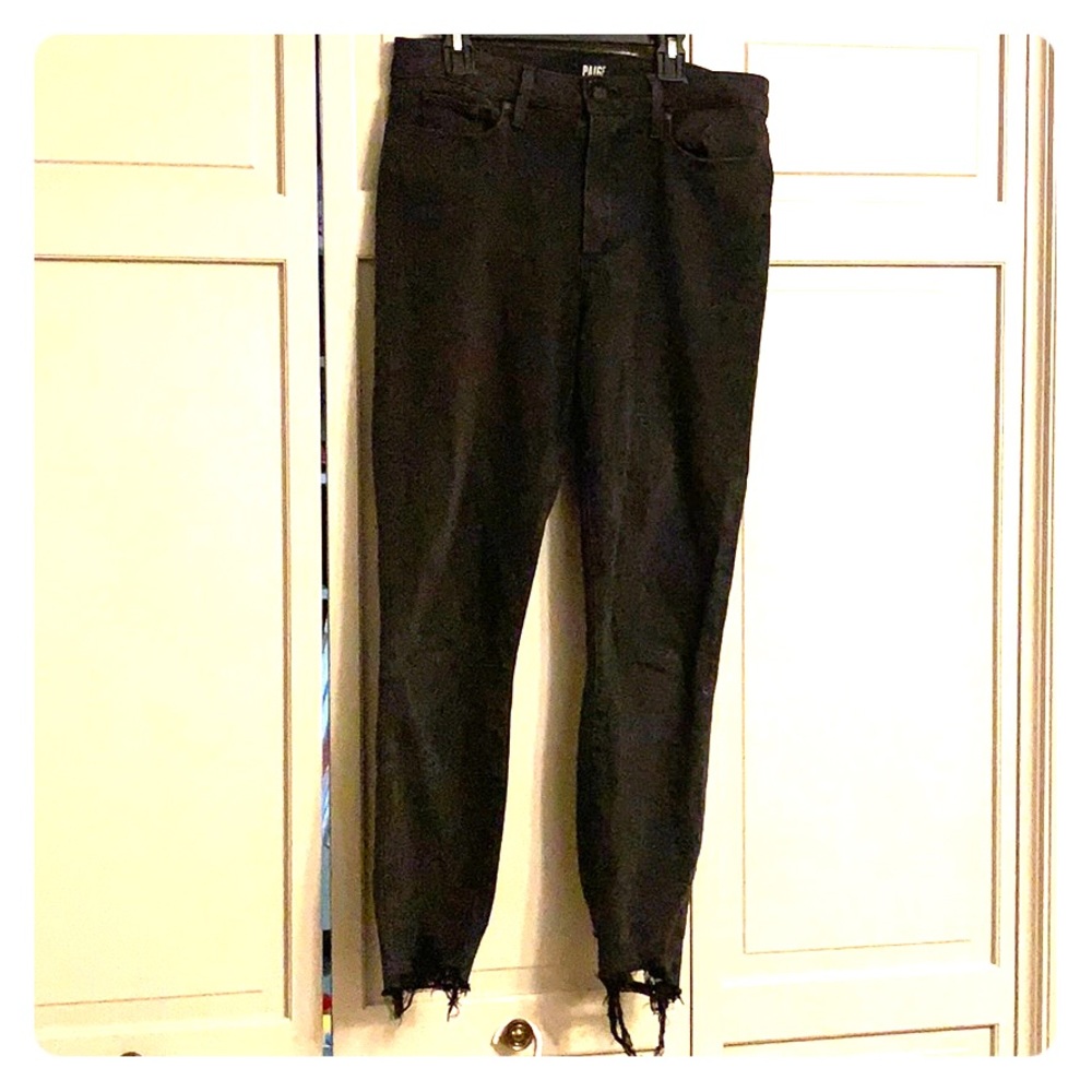 Black Paige jeans size 30 distressed